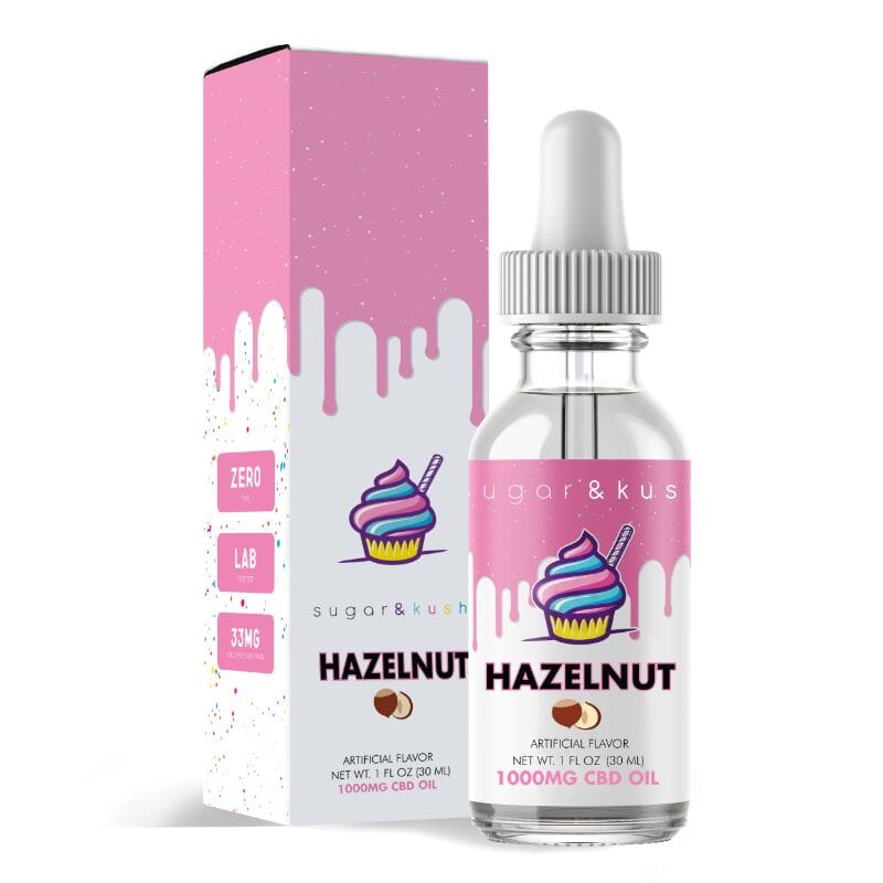 Hazelnut CBD Oil Drops from Sugar and Kush Flavored CBD Oil and best CBD Cookies and Keto CBD Edibles!