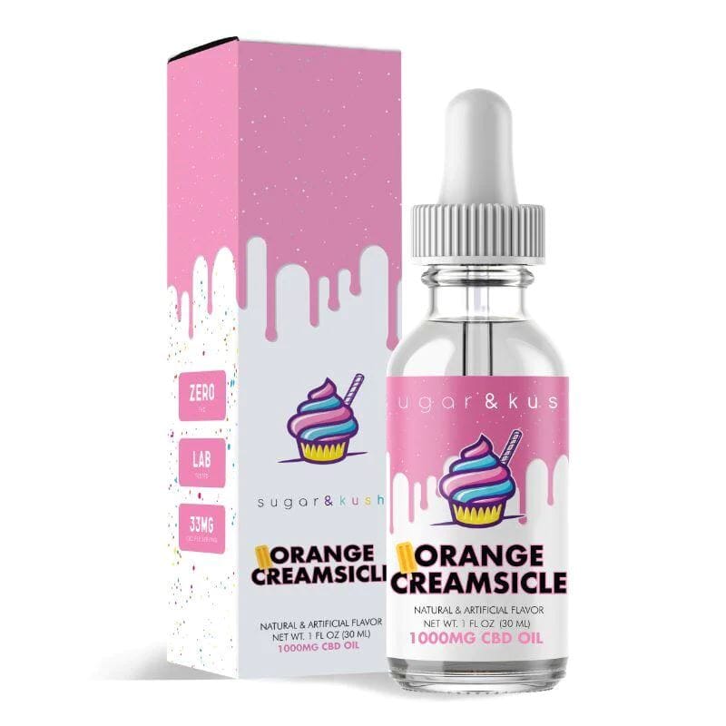 CBD Oil Tincture - Orange Creamsicle - 3000mg Sugar & Kush 