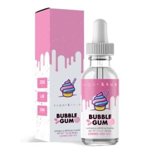 CBD 500mg Tincture Oil Drops (Add-On & Save) Sugar & Kush Bubble Gum 