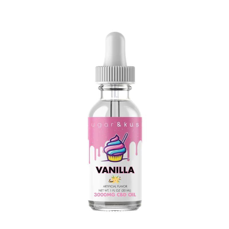 CBD Oil Tincture - Vanilla - 3000mg Sugar & Kush 