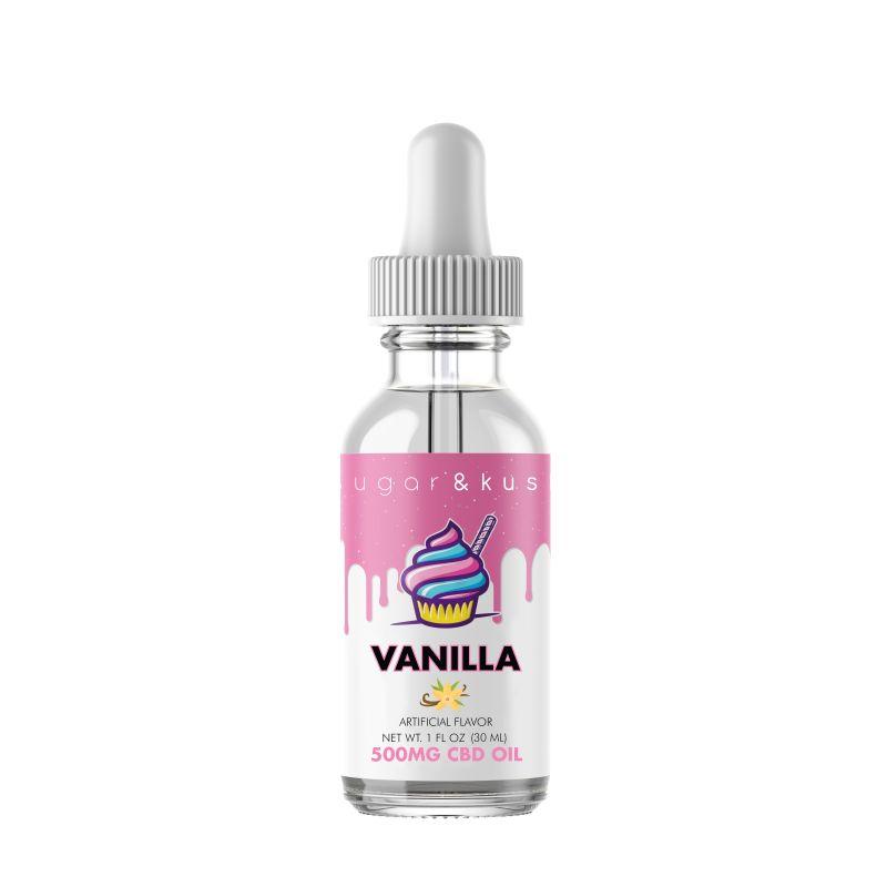 Buy a CBD 500mg Tincture in Vanilla from Sugar and Kush CBD Products.