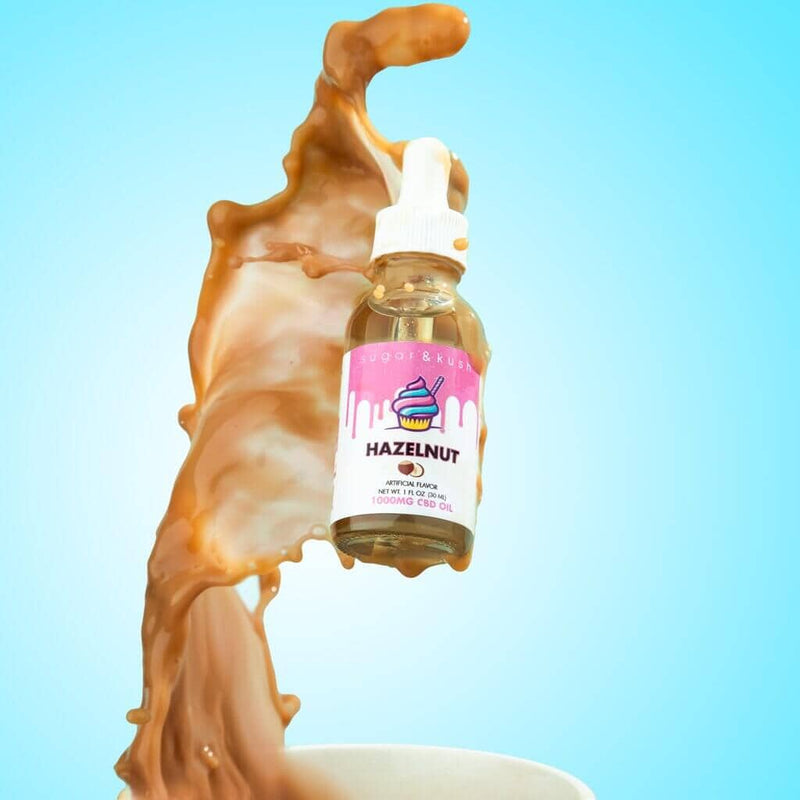 Our Sugar and kush Hazelnut CBD Oil Drops are one of the best selling flavored CBD oils. Keto Friendly!